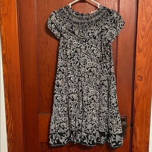 LOFT Black and White Textured Top